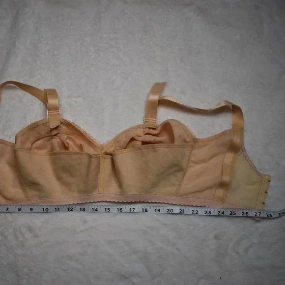 Ardyss Angel Bra Sz 30J Nude Floral Lace Adjustable Straps Demi Back Support - Picture 12 of 16